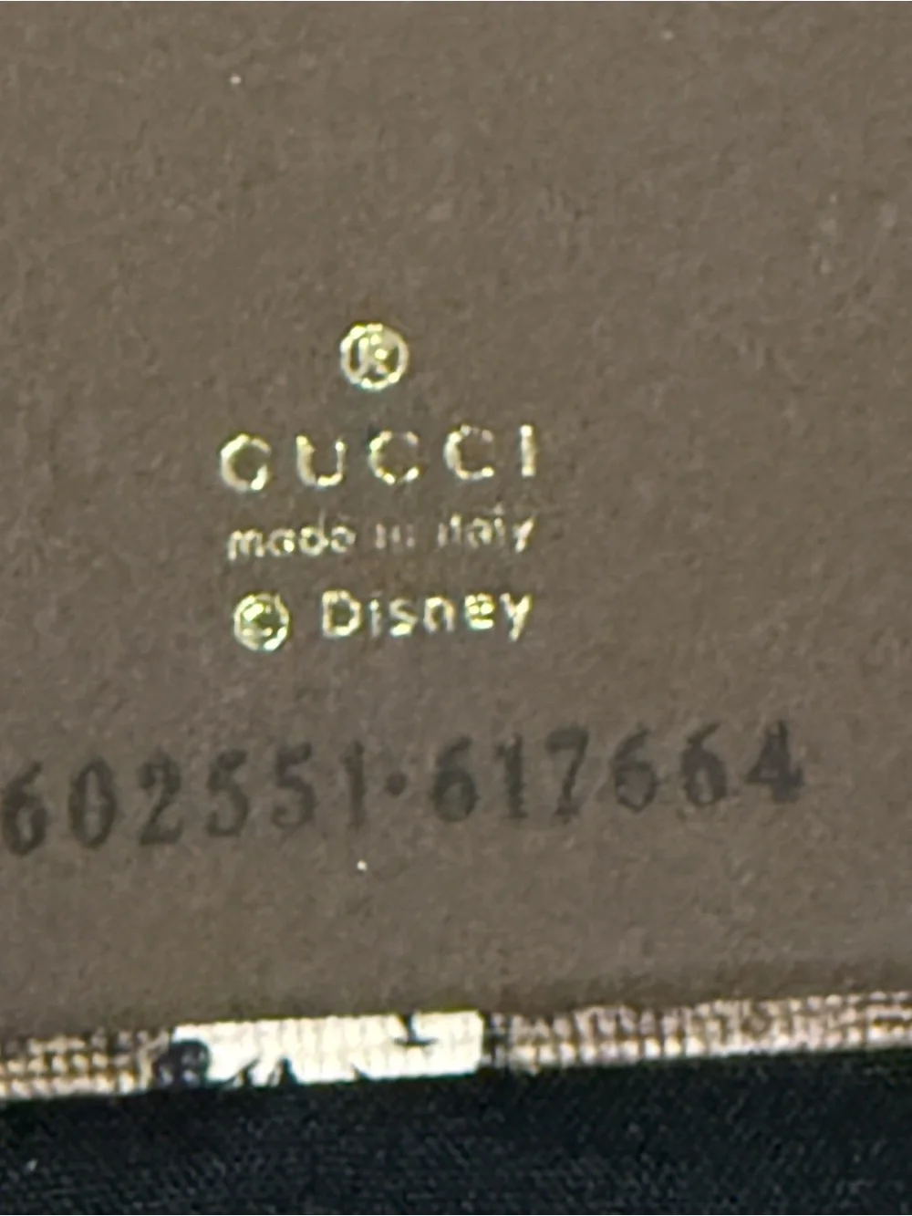 Gucci Brown GG Mickey Mouse Canvas iPhone Case with Tan Leather Patch.